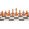 WE Games Color Bright Plastic Staunton Tournament Chess Pieces with 3.75 in. King - Half Chess Set of Chess Pieces Only, Orange